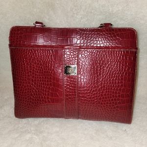 Liz Claiborne Red Faux Crocodile purse